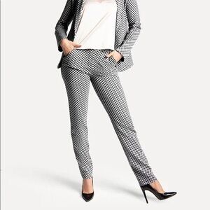 Betabrand Catstooth Straight-leg pant